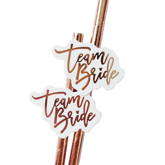 Team Bride Wedding Straw